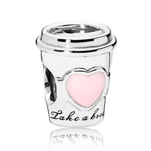 Cute Coffee Lovers charm, but NOT Pandora.